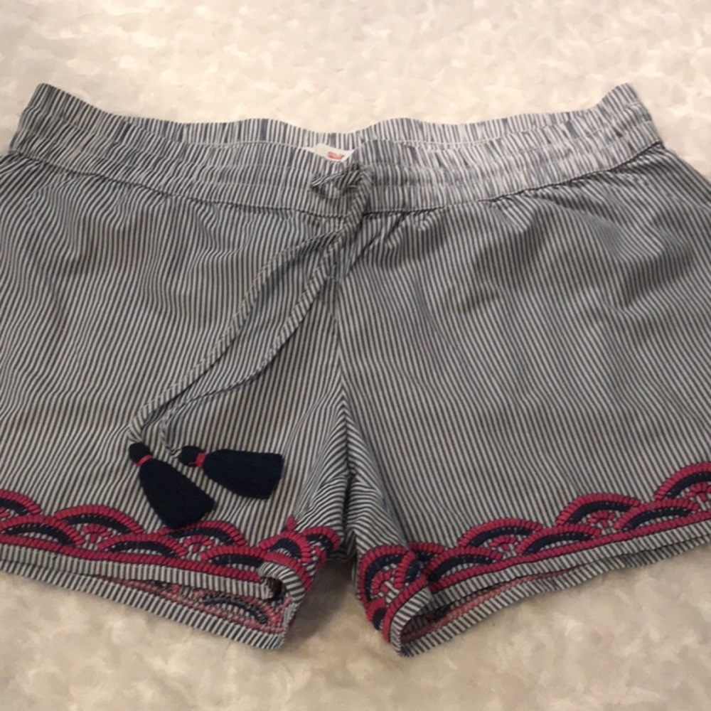 Vineyard Vines Striped Embroidered Pull-On Shorts